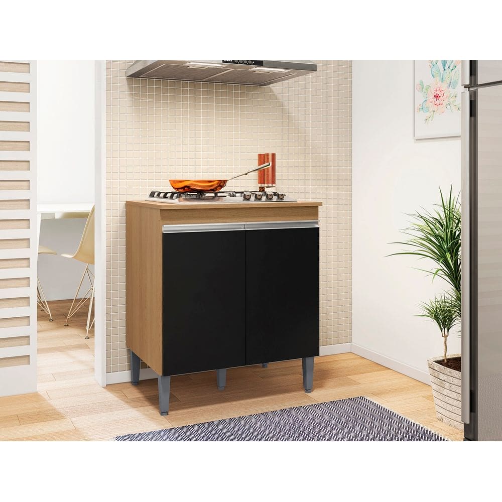 Balcão Gabinete P/ Cooktop 4 ou 5 Bocas 2 Portas - AJL Móveis