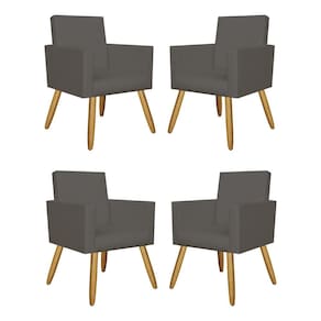 Kit 4 Poltronas Decorativa Cadeira Escritório