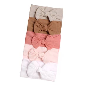 Laços de Cabelo Bebê Turbante de Bebê Faixinha Lacinhos de Bebê Kit 5 Unidades