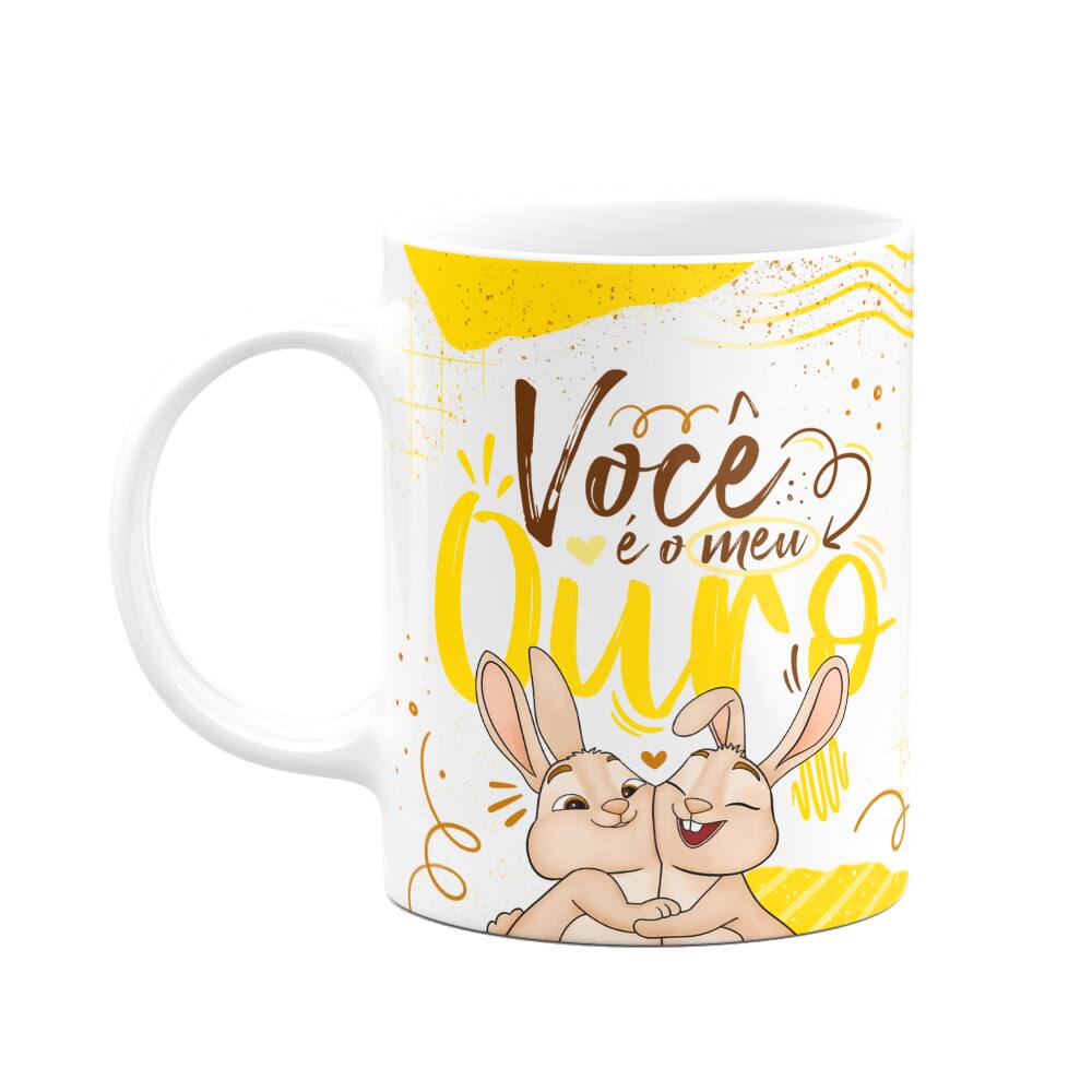 Caneca Páscoa Doce - Você é o meu ouro - 325ml