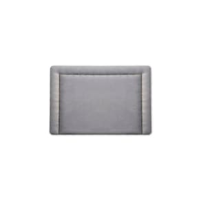 Kit Cabeceira Solteiro Reta Luxo - Suede Cinza - 2 Unidades