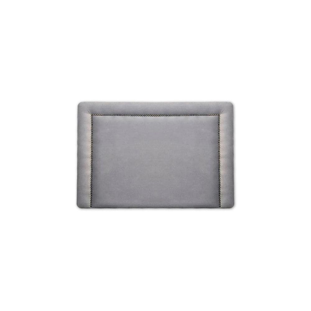 Kit Cabeceira Solteiro Reta Luxo - Suede Cinza - 2 Unidades
