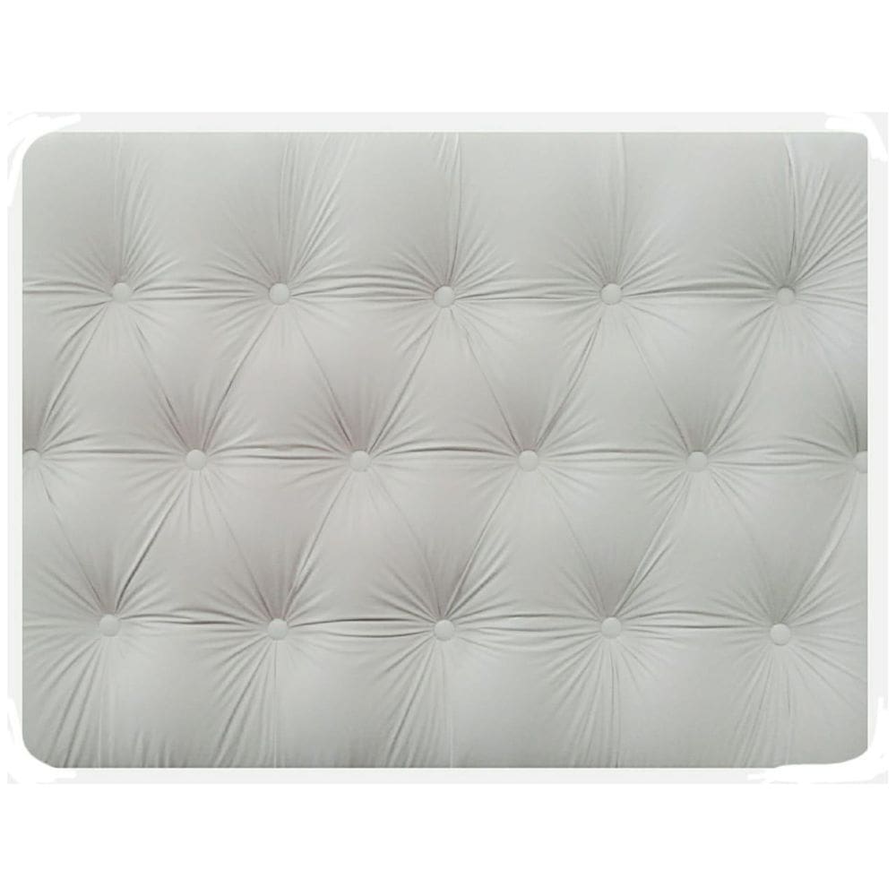 Cabeceira Estofada Captonê Glamour Reta Courino Branco