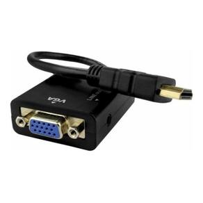 Cabo Conversor Adaptador Hdmi X Vga Saída De Áudio P2 Novo