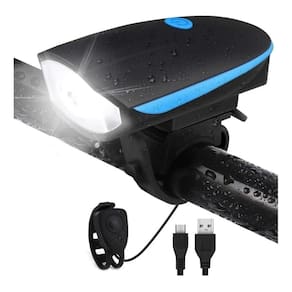 Farol Bicicleta Bike Com Buzina Usb Lanterna Recarregável