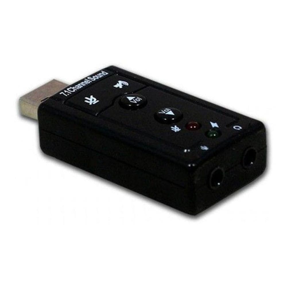 Adaptador Placa De Som Usb 7.1 Entrada P2 Fone E Microfone