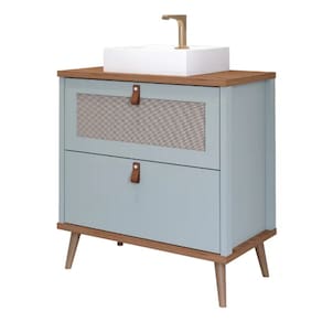 Conjunto de Banheiro Veneto Pistache/Freijo 80CM - MGM Moveis