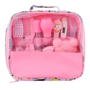 Kit Para Bebê Rosa Higiene Completo Pente Escova