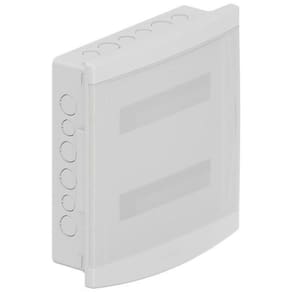 Quadro Distribuição Embutir 18/24 Disj Tampa Translúcida