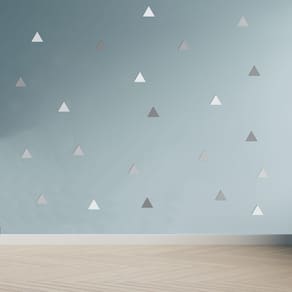 Adesivo Decoração Infantil Triângulos Tons De Cinza 180 Un