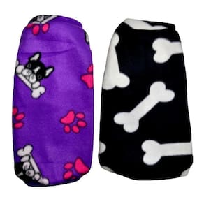 Kit 2 Roupas Cachorros - Suéter Inverno Gg Preto e Roxo