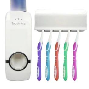 Dispenser Automático Pasta De Dente Com Suporte P/ Escovas