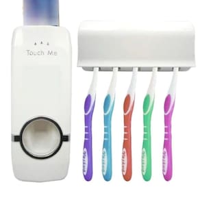 Dispenser Automático Pasta De Dente Com Suporte P/ Escovas