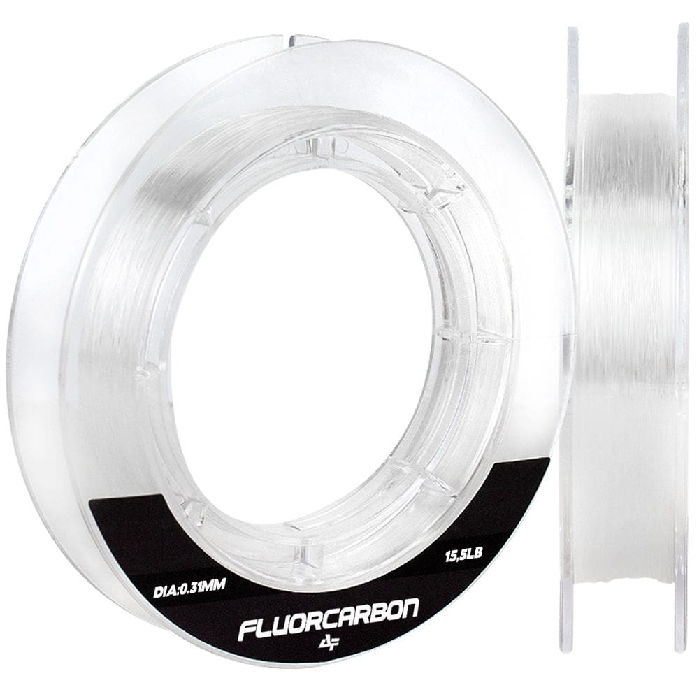 Linha Fluorcarbono Albatroz Fishing 0.31mm 15,5lb (7 kg) 50m para Pesca Leader Transparente Monofilamento