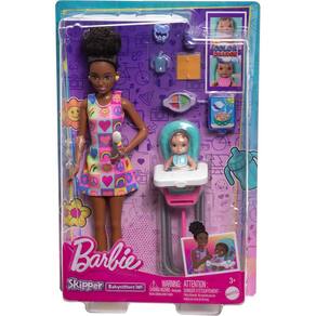 Boneca Barbie Skipper Babá Vestido Colorido Htk34 - Mattel