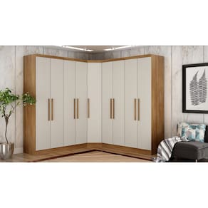 Modulado Closet Completo 9 Portas 6 Gavetas - Rizon-Cumaru/Fendi - Móveis Novo Horizonte