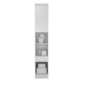 Modulado Mesa de Cabeceira 1 Gaveta 1 Porta - Rizon-Branco - Móveis Novo Horizonte