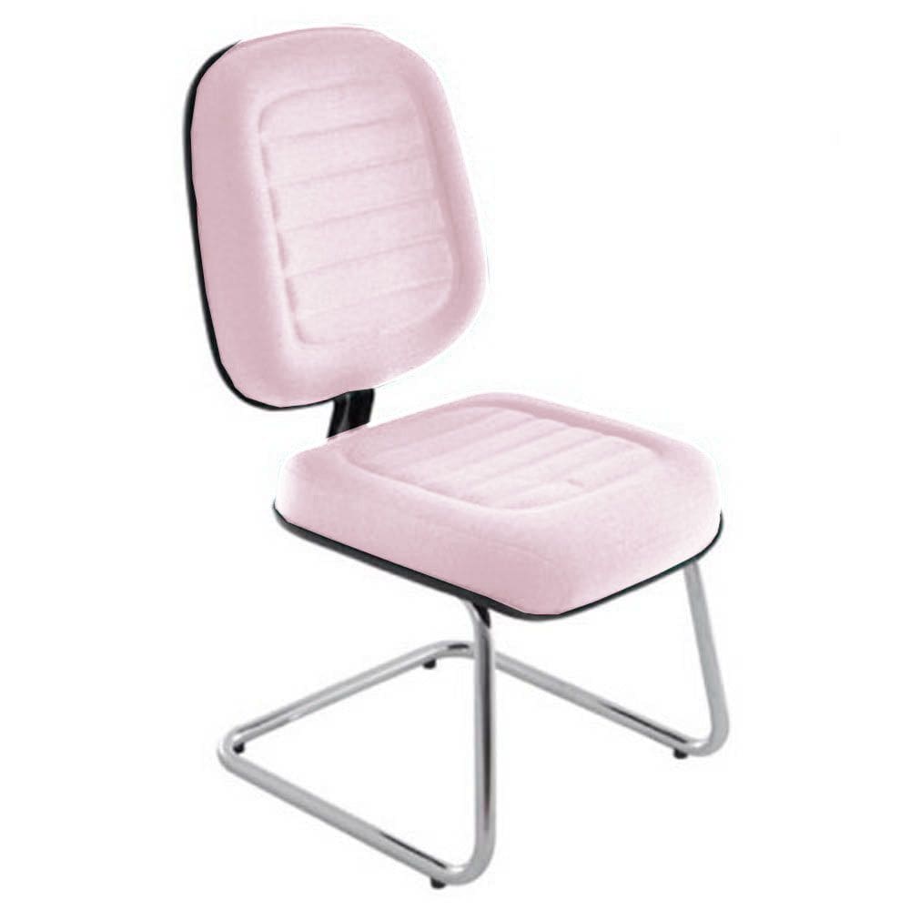 Cadeira Diretor para Auditório e Salas de Convenções Cromada Linha Blenda Rosa