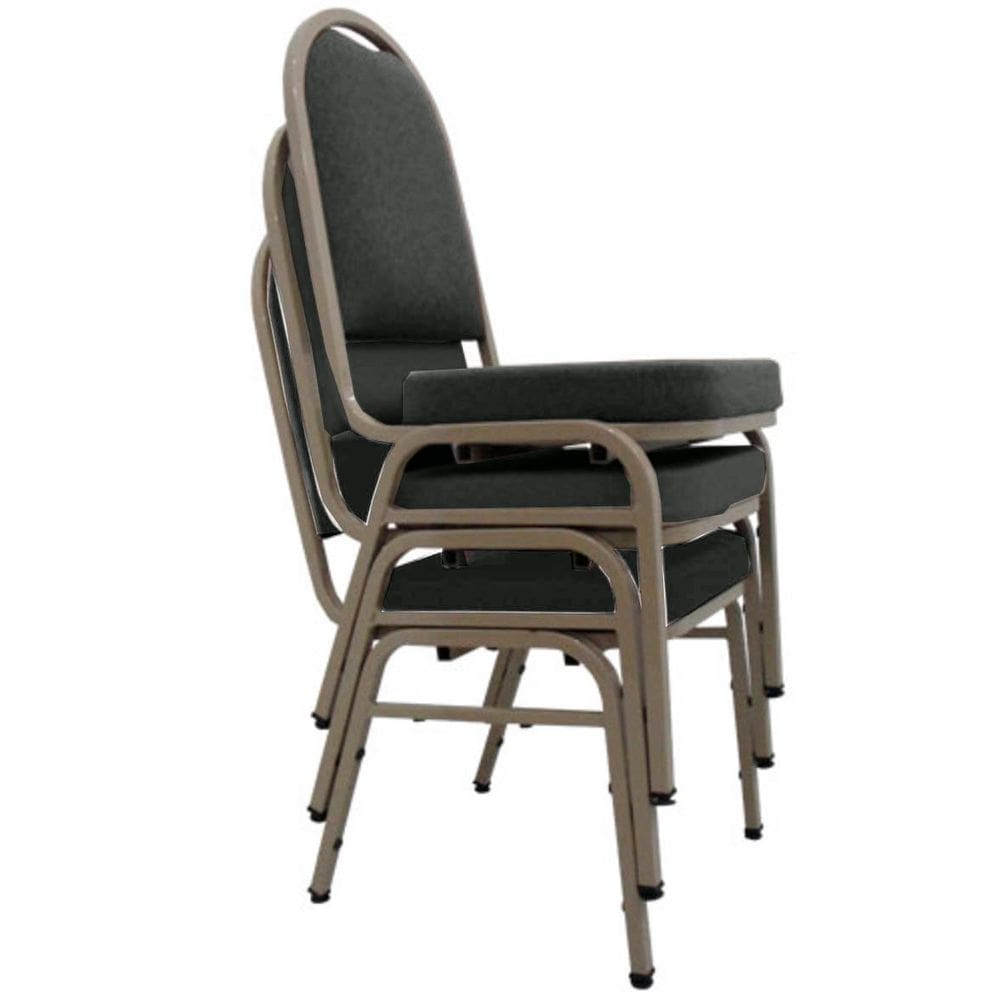 03 Cadeiras para Hotel e Auditório Linha Hotel Cinza