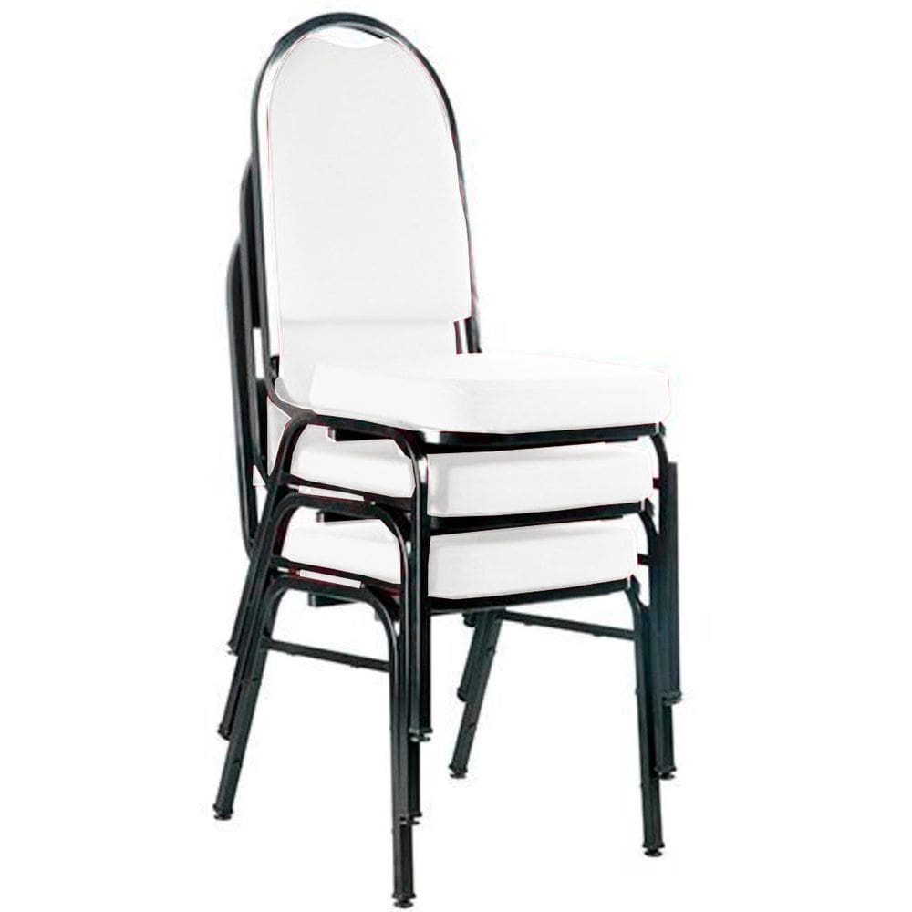 03 Cadeiras para Hotel e Auditório Linha Hotel Branco