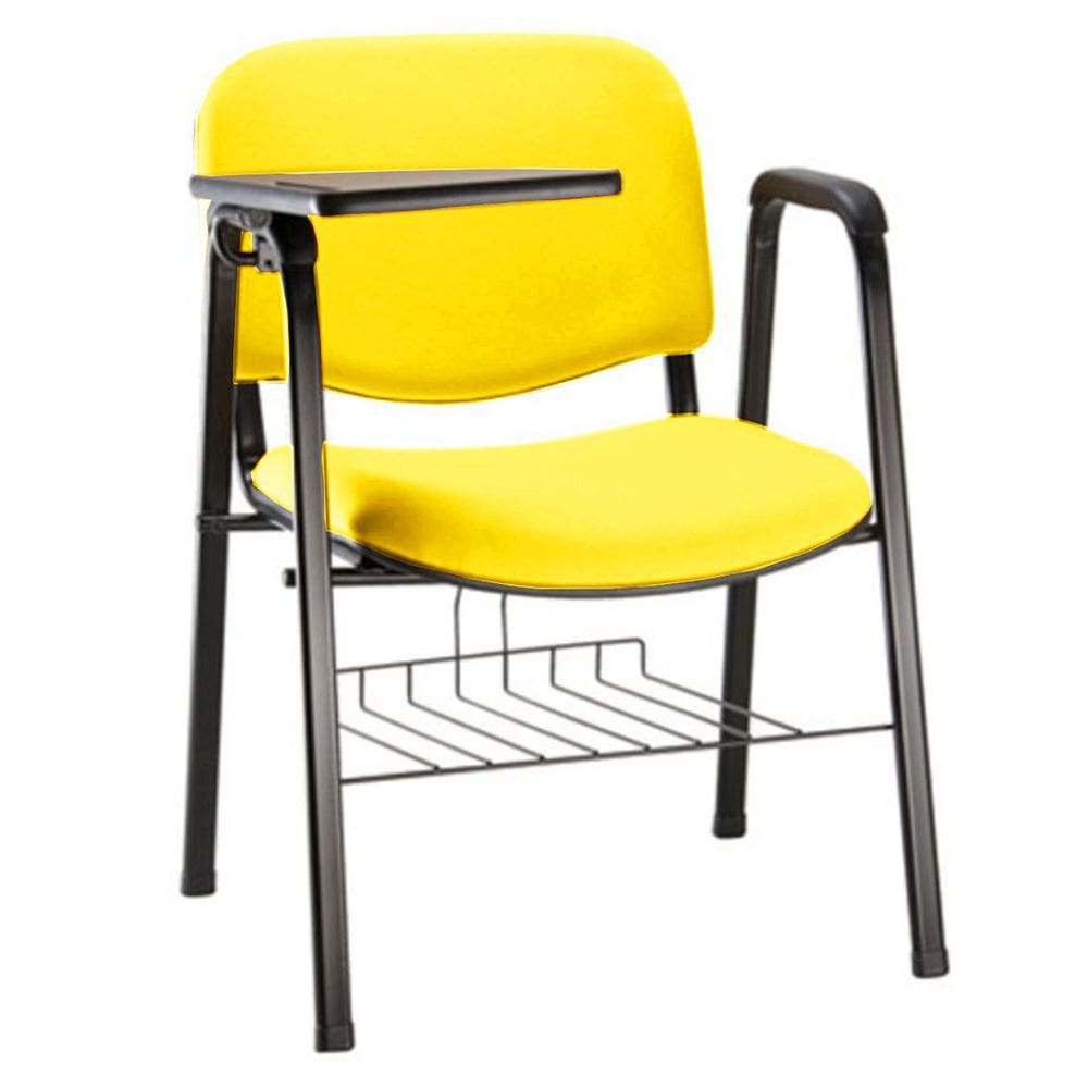 Cadeira Escolar Universitária para Auditórios Linha Hotel Amarelo