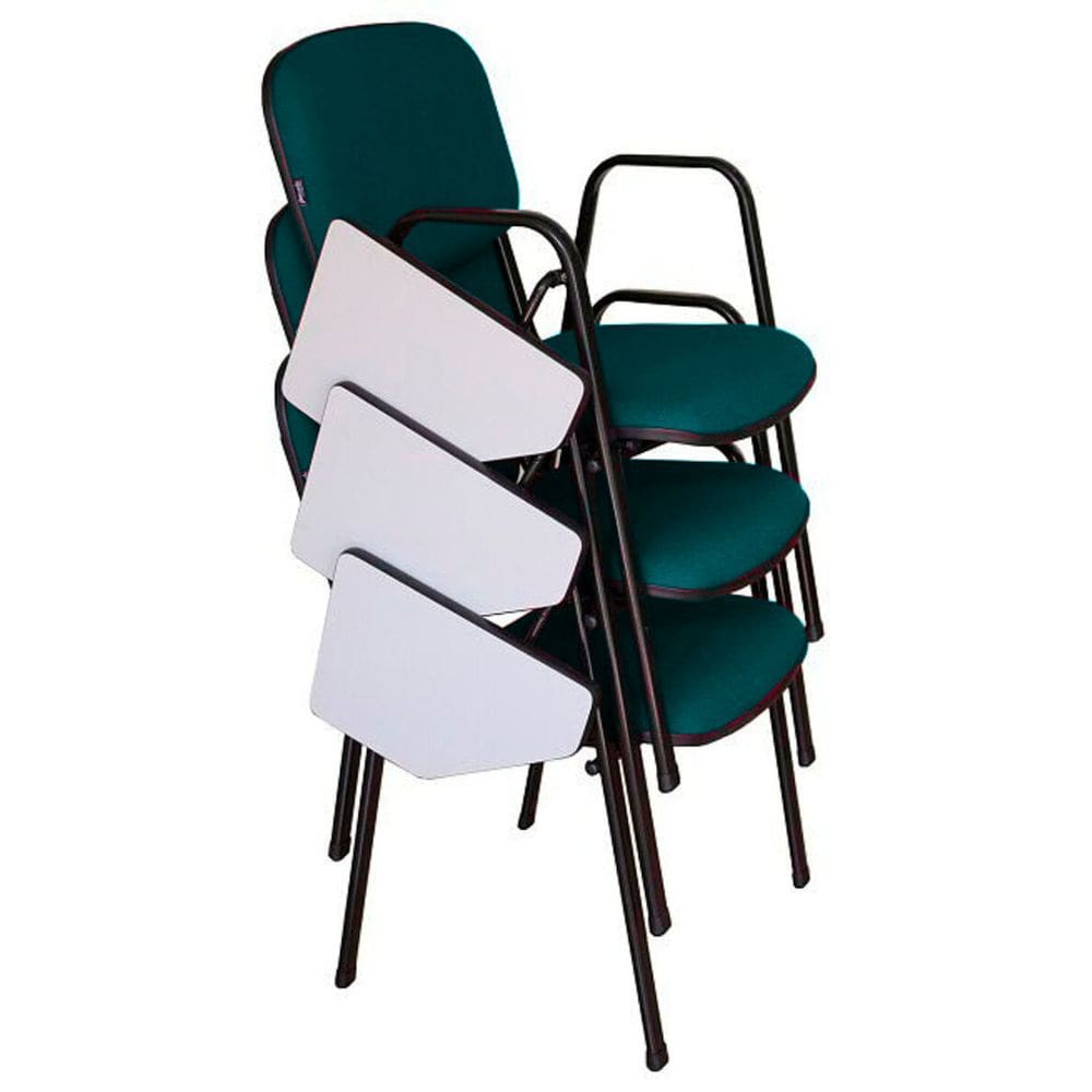 03 Cadeiras Escolar Universitária Linha Hotel Auditório Verde