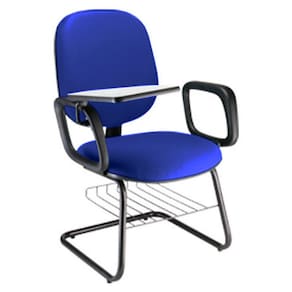 Cadeira Escolar Universitária com prancheta para Escolas Linha Uno Azul