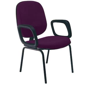 Cadeira para Igrejas Evangélicas com Braços Diretor para Escritório Linha Uno Roxo