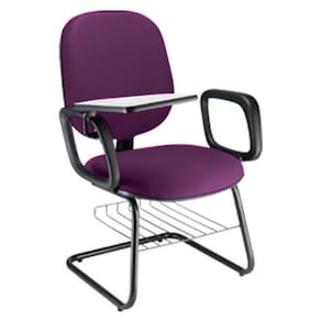 Cadeira Escolar Universitária com prancheta para Escolas Linha Uno Roxo
