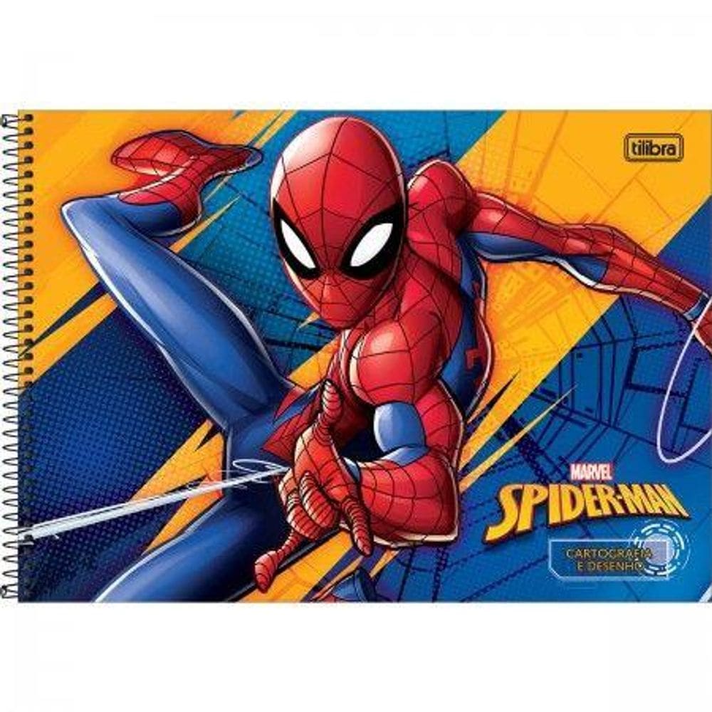 Caderno Desenho 80 Folhas Homem Aranha Tilibra 9183