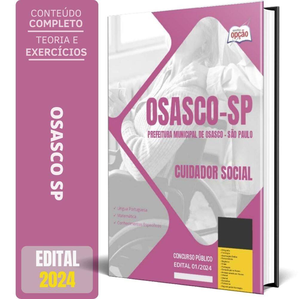 Apostila Prefeitura De Osasco Sp 2024 - Cuidador Social