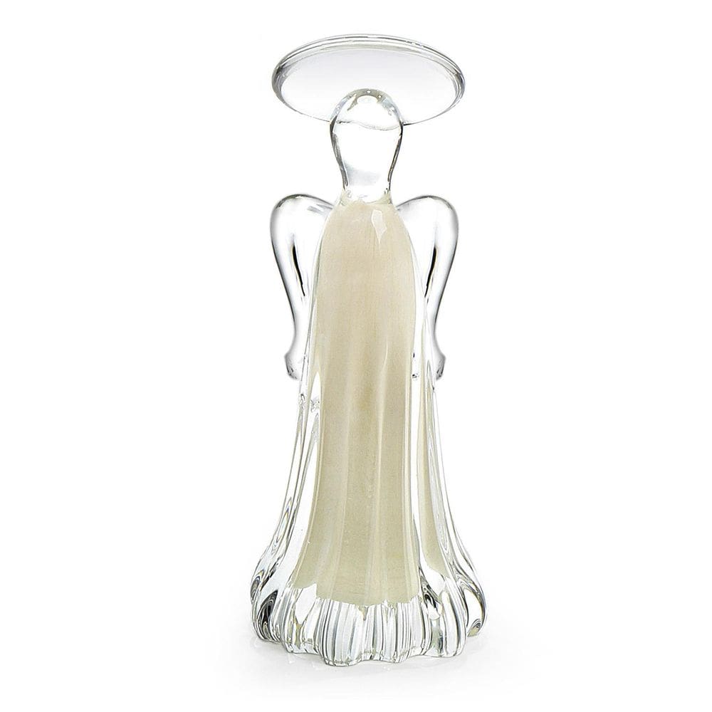 Anjo Em Cristal Murano Pérola São Marcos 21cm