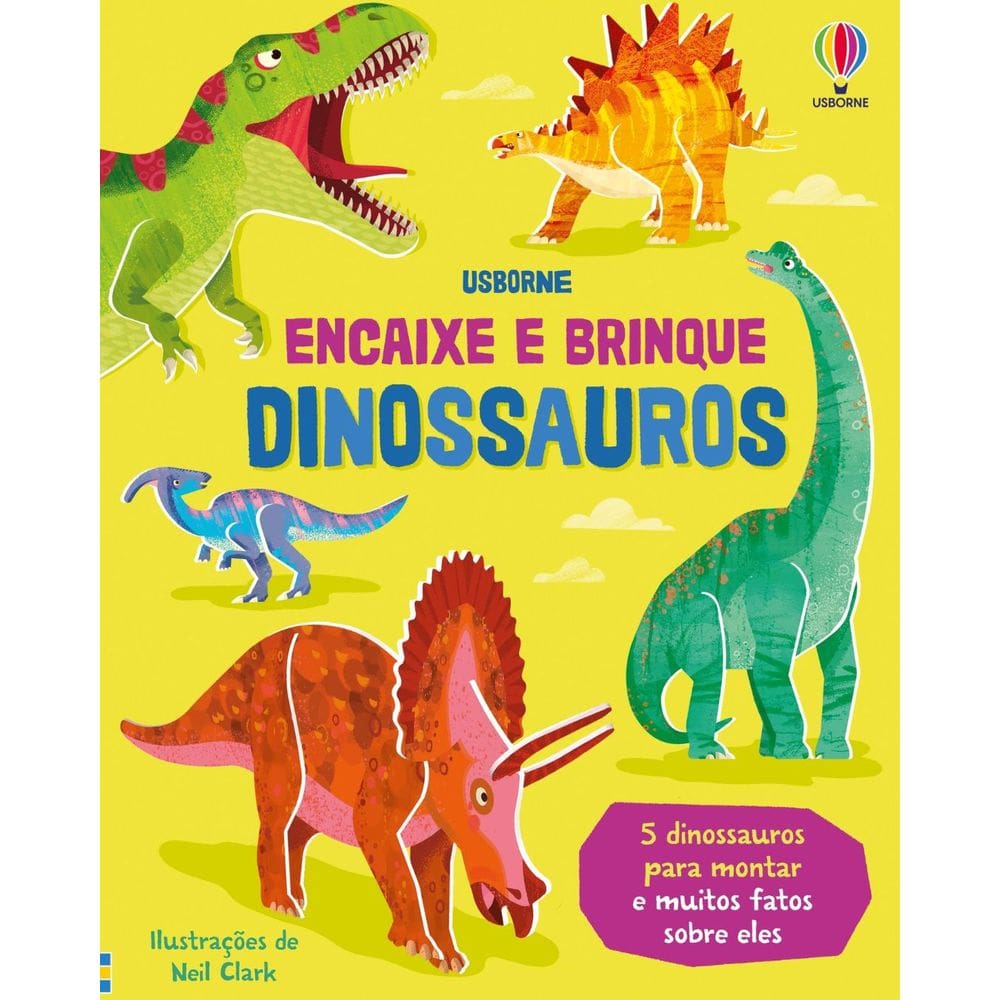 Dinossauros para Montar | Editora Usborne | Livro Infantil Interativo
