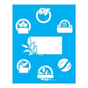 Stencil Tamako Emblemas - 20X25Cm - Ref B163