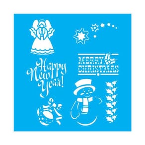 Stencil Tamako Feliz Natal - 30X30Cm - Ref 9710