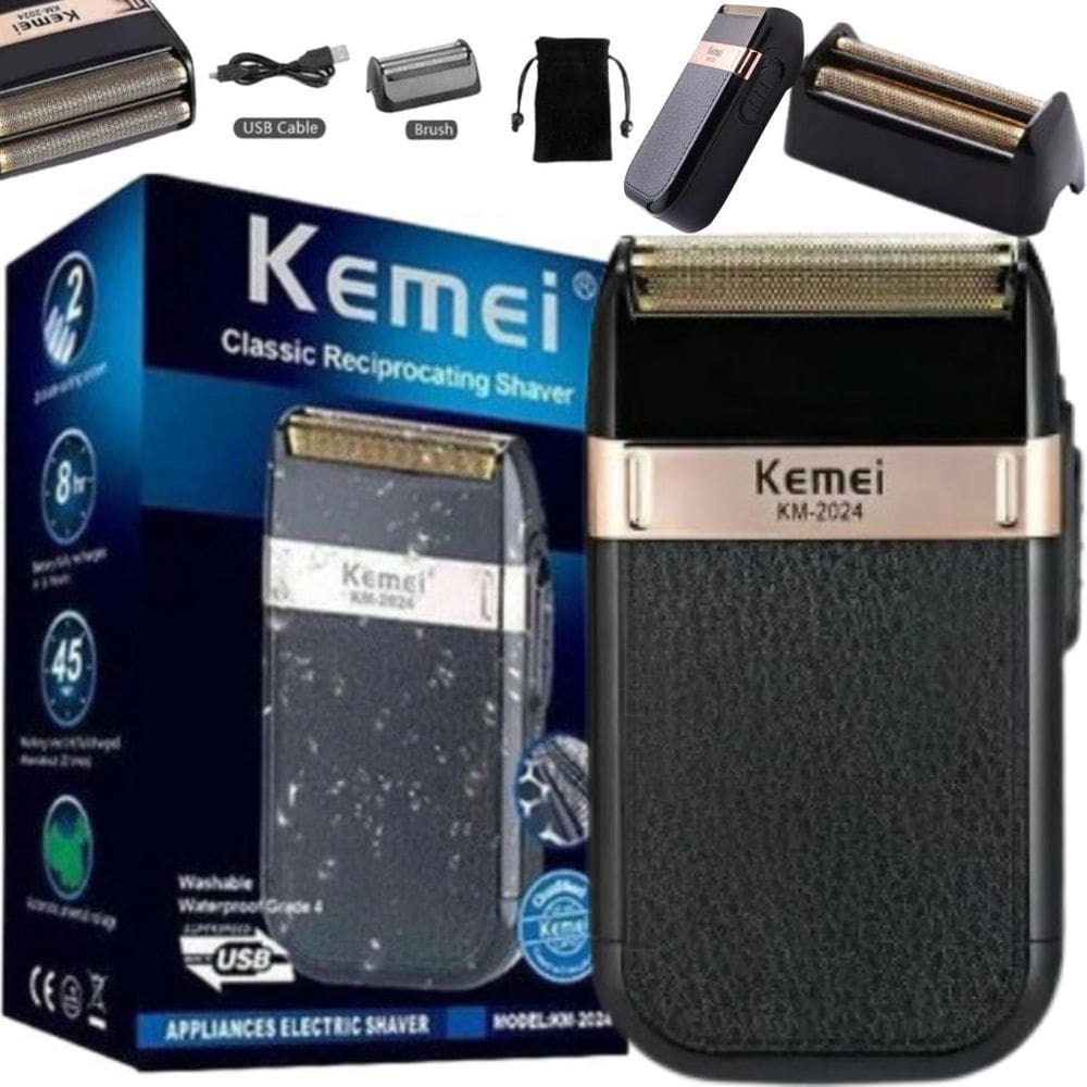 Shaver Kemei 2024 Profissional Rápido