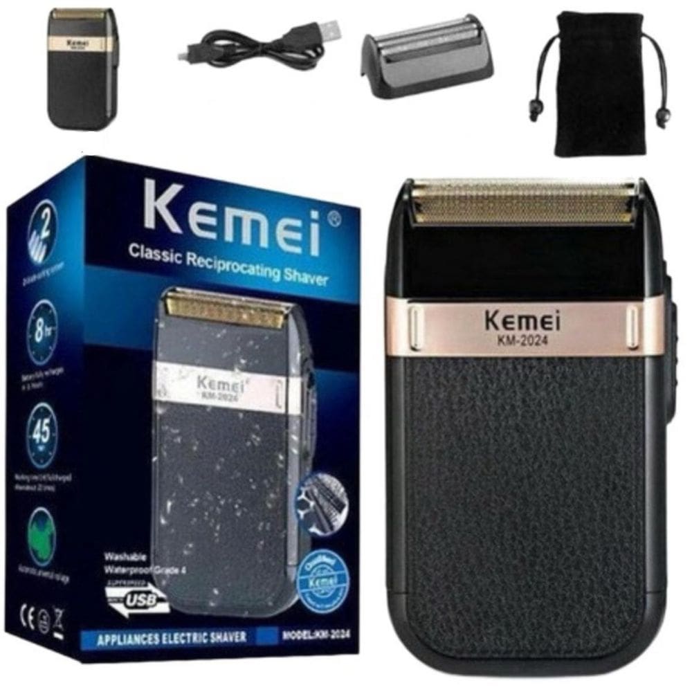 Kemei 2024: Barbeador Elétrico Profissional Top