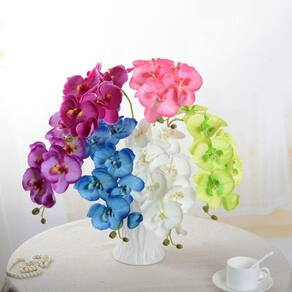 1 Haste De Orquídea Artificial Silicone 69Cm - Rosa