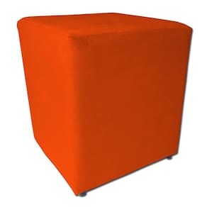 Puff Pufe Quadrado Courino Decorativo 34X34 Sala Quarto