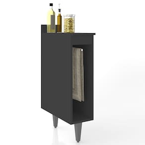 Balcão de Cozinha Porta Pano 20cm Pérola Z34 Preto - Mpozenato