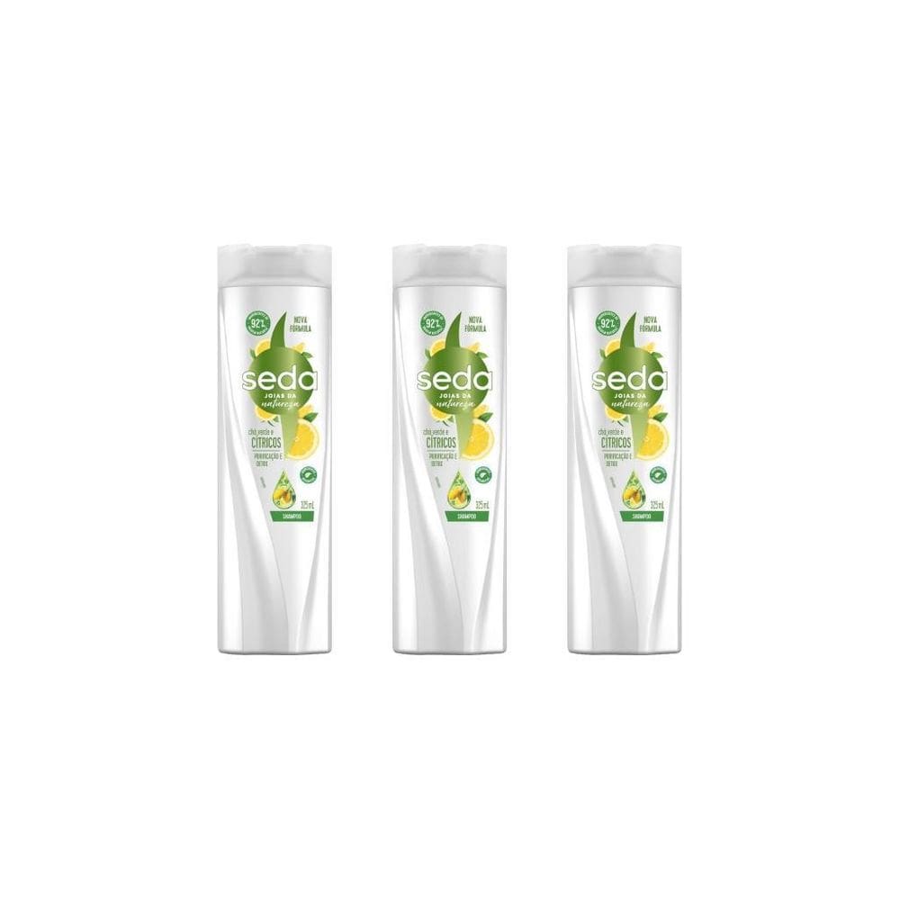 Shampoo Seda 325Ml Cha Verde E Citrico-Kit C/3Un