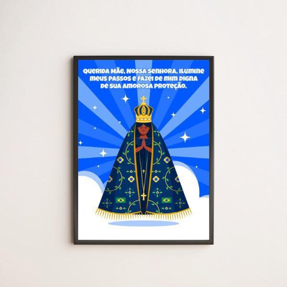Quadro Decorativo Querida Nossa Senhora 24X18Cm