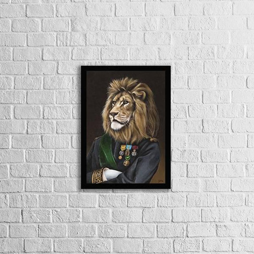 Quadro Leão Nobre 24X18Cm