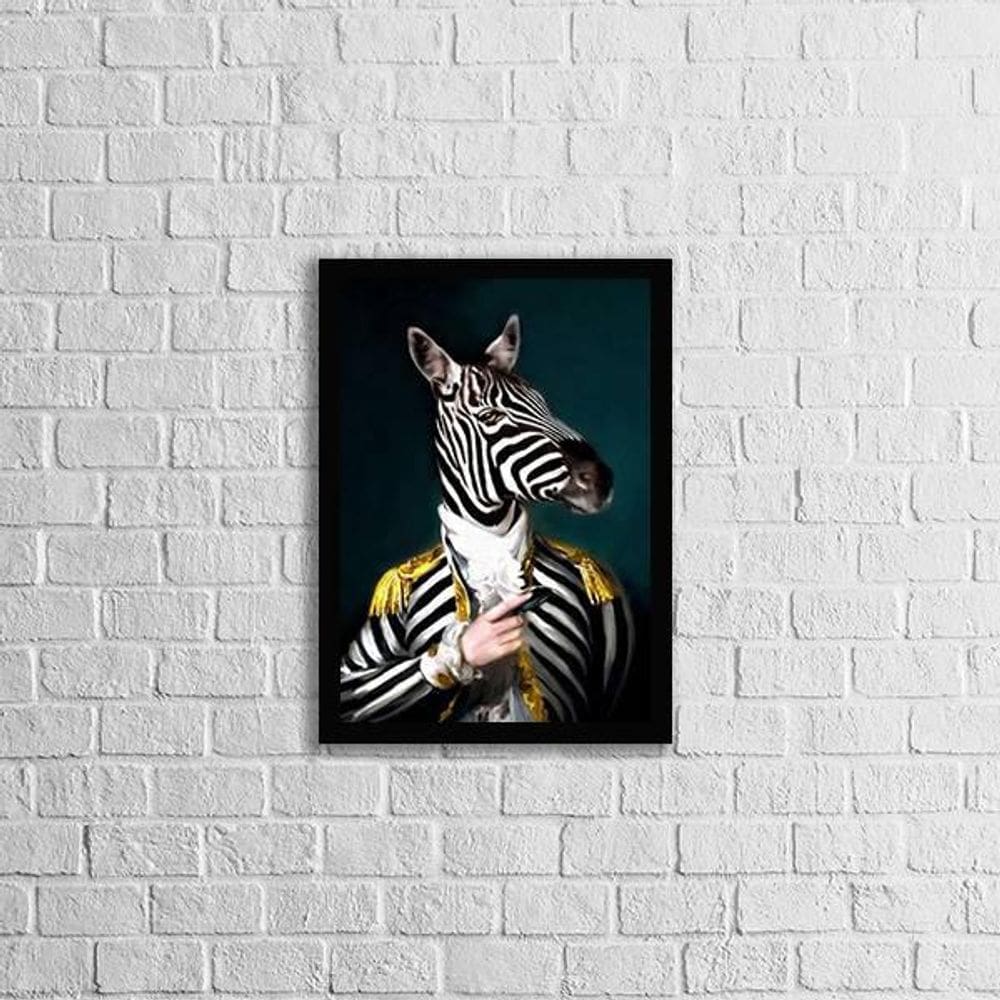 Quadro Zebra Nobre 24X18Cm