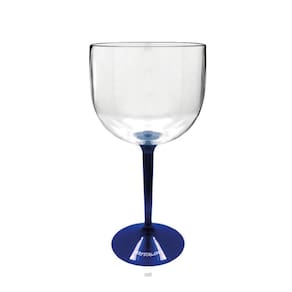 Kit 6 Taças Gin Bicolor Azul Krystalon Em Acrílico
