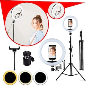 Ring Light Aro Led 10 Polegadas Com Tripé 2,10 Ball Flexivel
