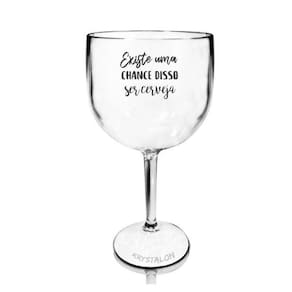 Kit 2 Taças Gin Acrílico Personalizadas Tema Cerveja