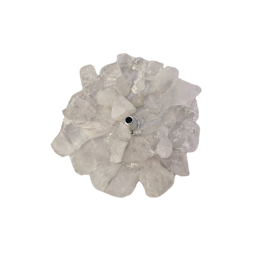 Incensário Pedra Quartzo Cristal 8 cm Natural Presente Decoração