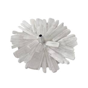 Incensário Pedra Selenita 8 cm Natural Presente e Decoração