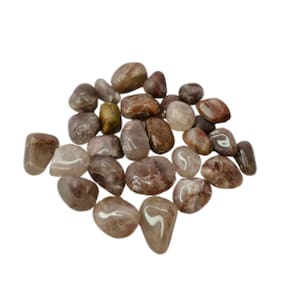 Pedra Quartzo Hematoide Vermelho 1a 2 cm Rolado 250g Natural